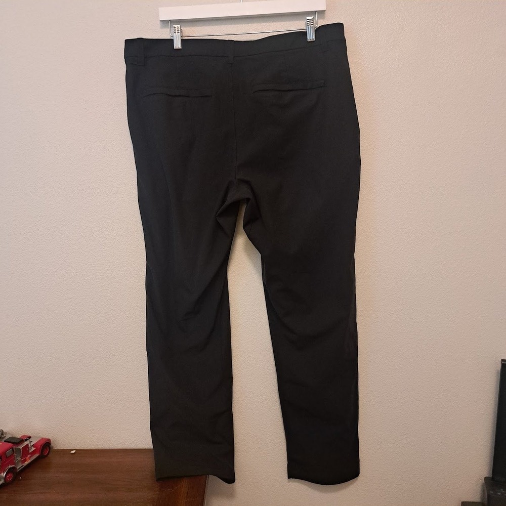 Lululemon Commission Slim-Fit Pants Mens 36 Black Chino Trousers Performance